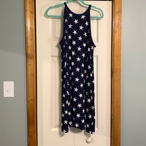 Old Navy Tank Dress. Navy Blue with White Stars